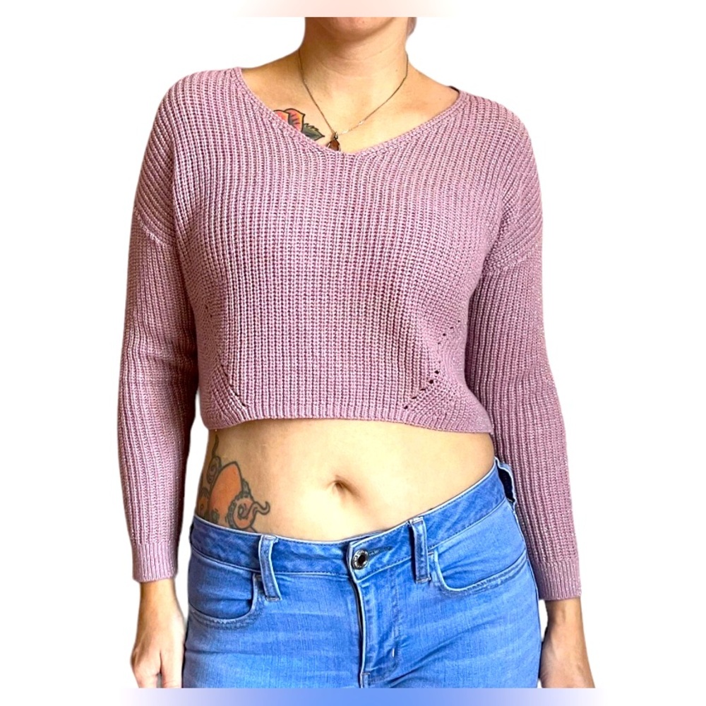 Wild Fable purple sparkly sweater size XL